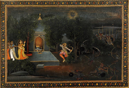 Illustration To The Ramayana, Possibly By Mir Kalan Oudh, Circa 1750-1760 a 