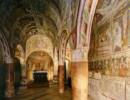 Interior view of the Church of the Holy Trinity in Hrastovlje a 