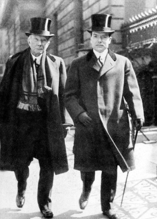 John Davidson Rockefeller American industrialist here with his son John Davidson Rockefeller Jr a 