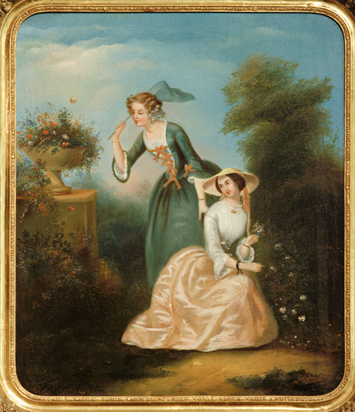 Two Young Ladies in the Park a 