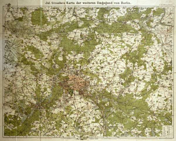 Map of Berlin and surroundings a 