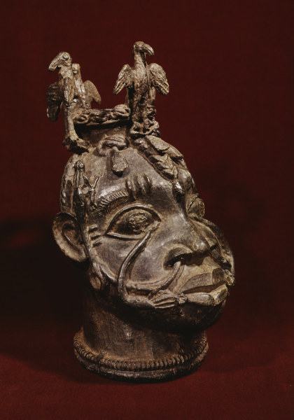 Kopf, Benin, Nigeria / Bronze a 