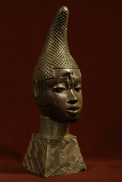 Kopf, Benin, Nigeria / Bronze a 