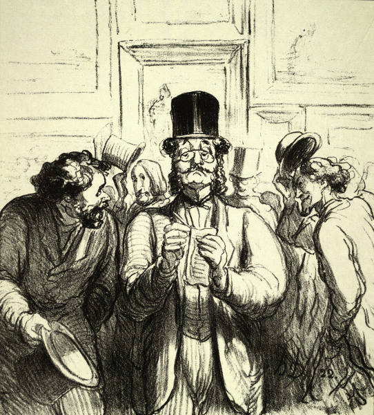 Art Critic / Lithograph / H.Daumier a 