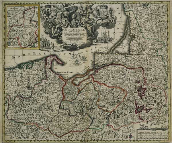Landkarte von Preußen / um 1730 a 