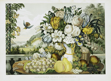 Landscape, Fruit And Flowers a 