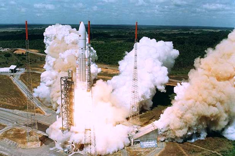 Launching of of the second Ariane-5, Kourou, French Guiana a 