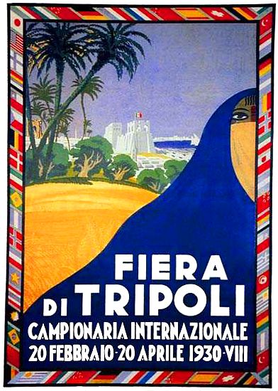 Libya / Italy: Advertising poster for the Fiera de Tripoli a 