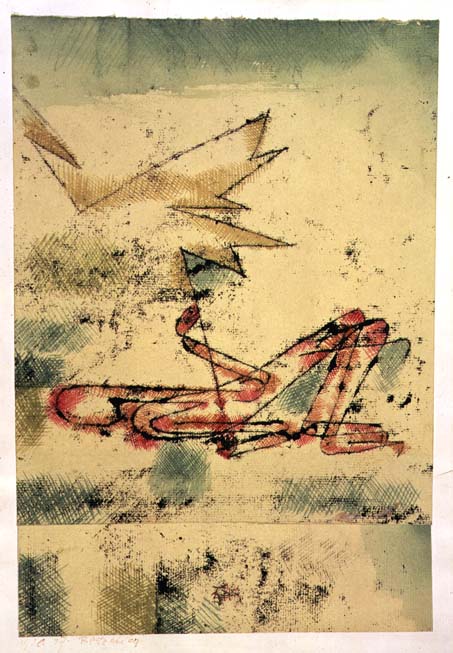 Lightning Stroke, 1920 (no 17) (oil transfer & w/c on paper on cardboard)  a 