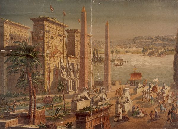 Luxor in Pharaonic Times , School Mural a 