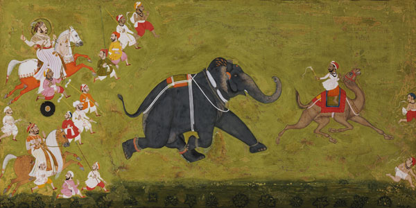 Maharaja Jagat Singh Pursuing An Escaped Elephant a 