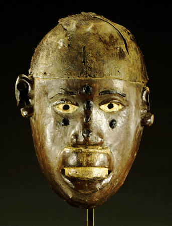 Makonde Mask Of Oval Form With Open Mouth a 