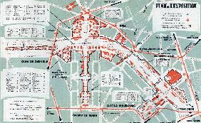 Map of the world fair, Paris