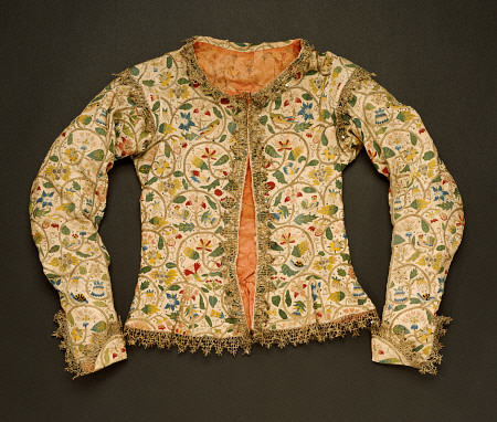 Margaret Layton''s Doublet Of Linen Embroidered With Brightly Coloured Silks And Silver-Gilt Thread a 