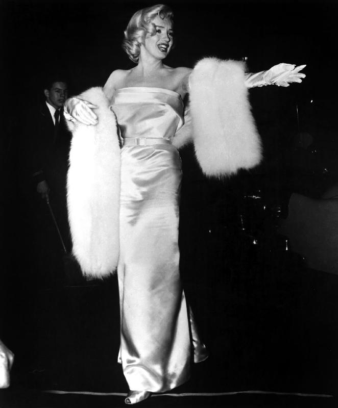 Marilyn Monroe at premiere of film Call Me Madam a 