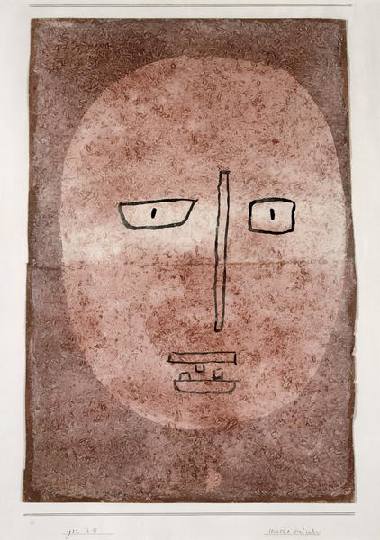 Mask with three teeth, 1932 (no 215) (w/c on primed paper on cardboard)  a 