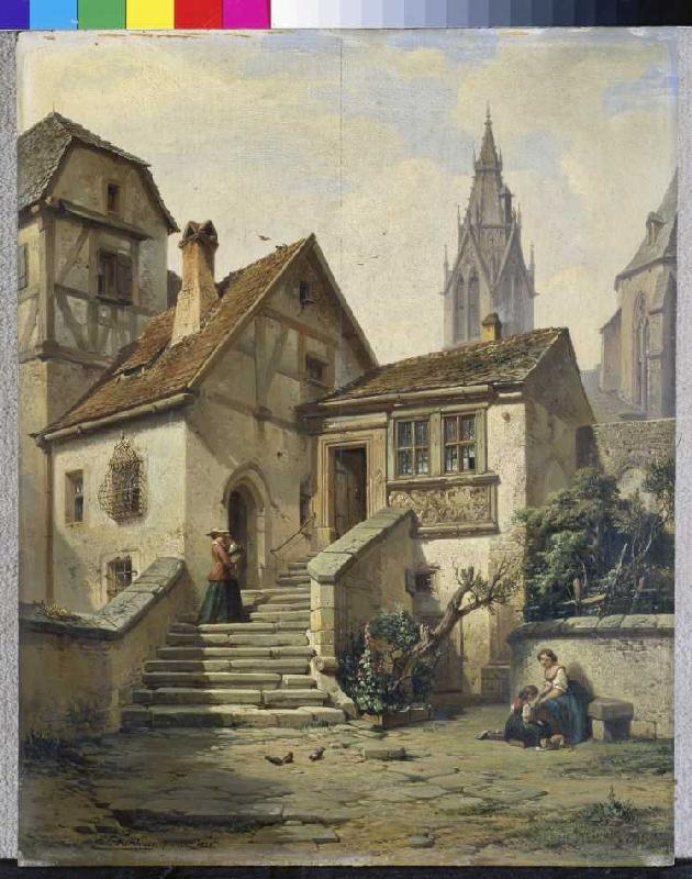 Motiv aus Rothenburg o.T, 1858 a 