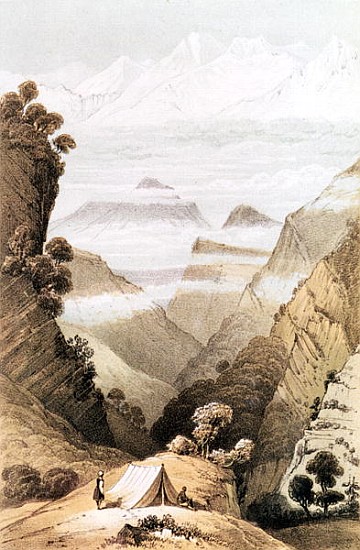 Mt. Kanchenjunga, Sikkim from Hooker''s Journal a 