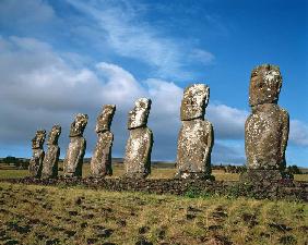 Monolithic Statues on Ahu Akivi, c.1000-1600 (photo) 