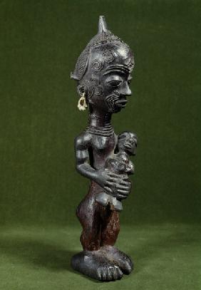 Mutter-Kind-Figur der Luluwa/ afrikan.