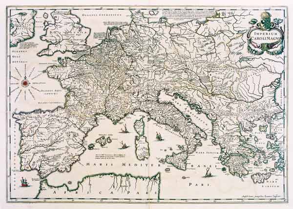 Map of Europe at time of Charlemagne a 