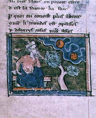 Ms 2200 f.59v Astronomy, from a collection of scientific, philosophical and poetic writings, French, a 