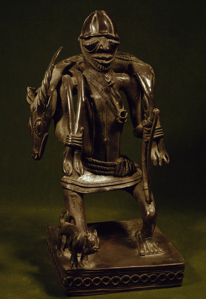Nigeria, bronze industry, sculpture a 