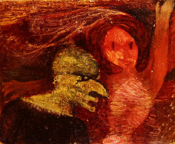 Old and Young, 1913 (oil on card)  a 