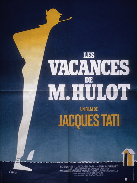 Poster after Pierre Etaix for film Monsieur Hulot's Holiday by Jacques Tati a 