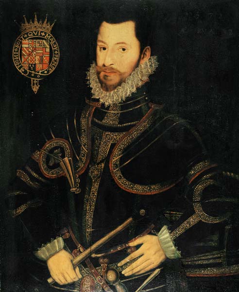 Portrait Of Robert Devereux (1566-1601), 2nd Earl Of Essex, Aged Thirty-Two, Half Length In Armour H a 