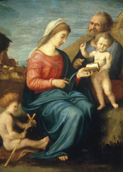 Piero di Cosimo / Holy Family / Paint. a 