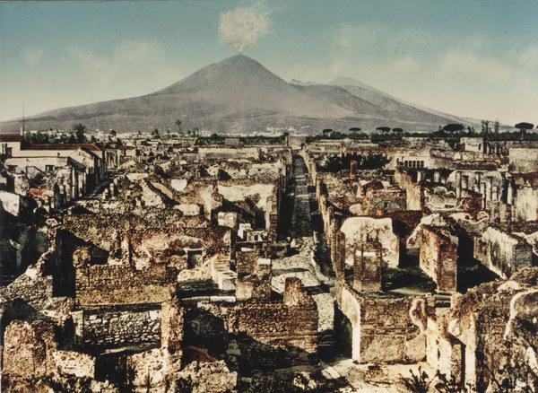 Italy, Pompeii, view across excavations a 