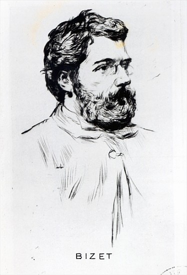 Portrait of Georges Bizet (1838-75) a 
