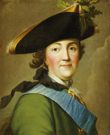 Portrait Of Catherine The Great (1729-1796),  In The Uniform Of The Preobrazhenskii Regiment a 