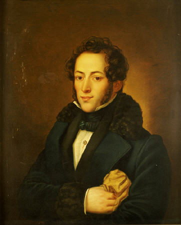 Portrait Of The Poet Aleksandr Sergeevich Pushkin (1799-1837) a 