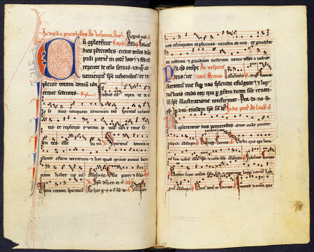 Psalter, Fully Noted, With Hymnal For The Temporal And Sanctoral, Hours Of The Virgin, With Extra Pr a 