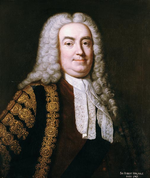 Portrait Of Sir Robert Walpole, 1st Earl Of Orford (1676-1745) a 