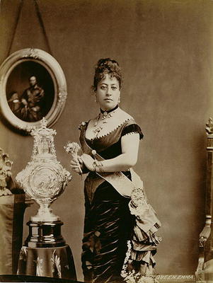 Queen Emma (1836-85) (sepia photograph) a 