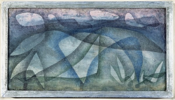 Rainy Day, 1931 (no 150) (oil and pen & brush and coloured ink on gessoed burlap)  a 