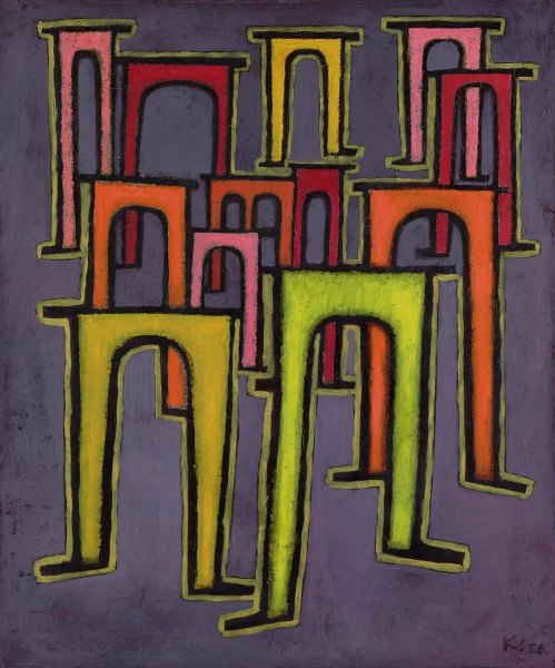 Revolution of the Viaduct, 1937 (no 153) (oil on primed cotton)  a 