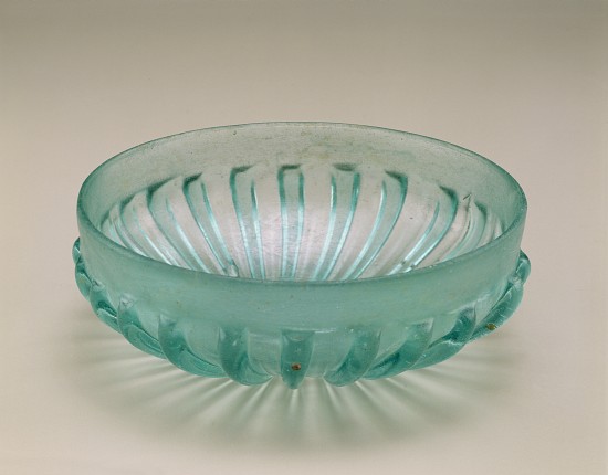 Ribbed moulded bowl, Roman, 1st century BC - 1st century AD a 