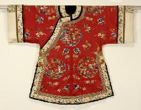 Raspberry-Ground Embroidered Silk Jacket, Late 19th Century