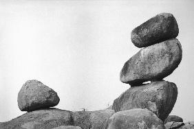 Rocks at Idar (b/w photo) 