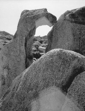 Rocks at Idar (b/w photo) 