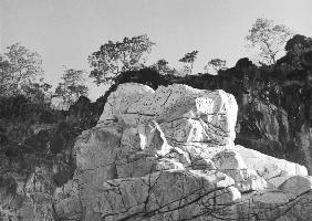 Rocks at Idar (b/w photo) 