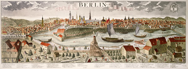 View of Berlin a. Spree , Engraving a 