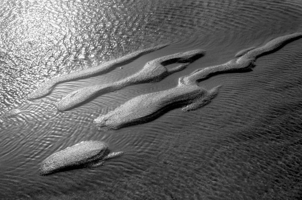 Sea and sand, Porbandar II (b/w photo)  a 