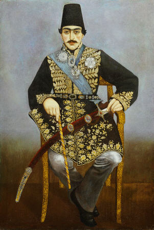 Seated Portrait Of Nasir Al-Din Shah a 