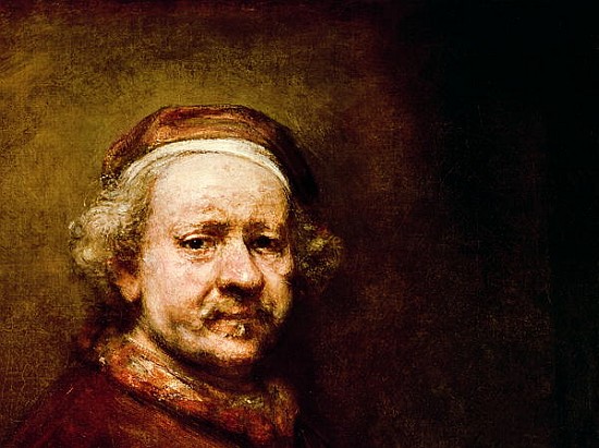 Self Portrait in at the Age of 63, 1669 (detail of 3739) a 