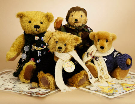 Soldier Teddy Bears ''Albert'', ''Jack'', ''Harrison'' And ''Thomas''  Created For The Soldiers'', S a 